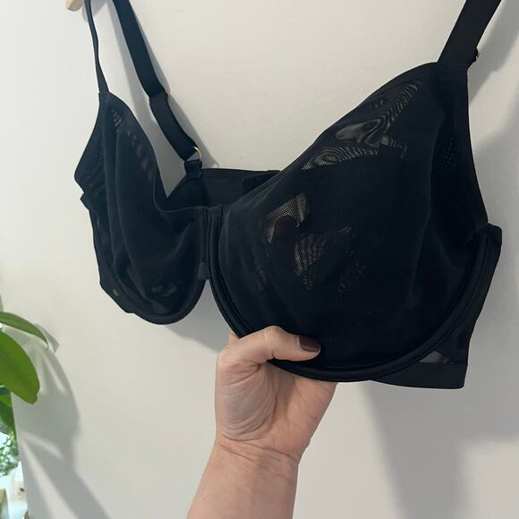 Auden Black Unlined Demi Coverage Underwire Bra Size 44C - Picture 6 of 7